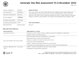 General Risk Assessment Cover